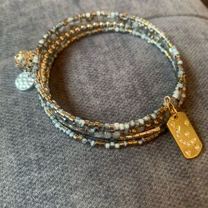 Gold and Silver Beaded Bracelet